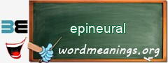WordMeaning blackboard for epineural